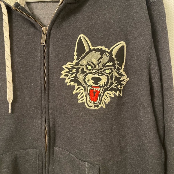 CCM Chicago Wolves embroidered zip up hoodie Sweatshirt | L - Picture 3 of 12